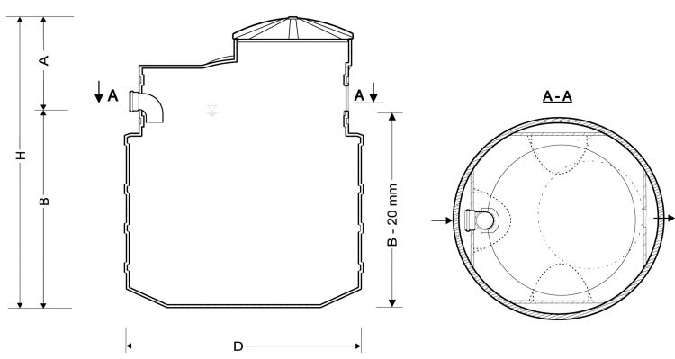 Osadnik zawiesiny mineralnej typ OZM G-PE 1,5...2,5