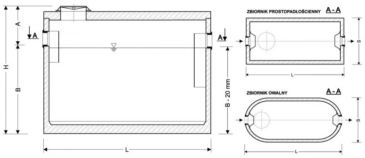 Separator tłuszczów roślinnych i zwierzęcych ze zintegrowanym osadnikiem typ STC NS 25/6000