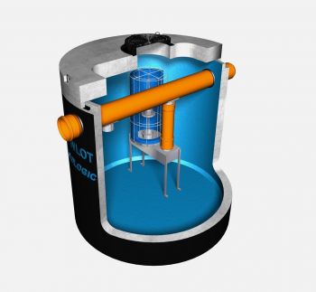 Separatory koalescencyjne zintegrowane z osadnikiem i kanałem odciążającym typ ECO-K